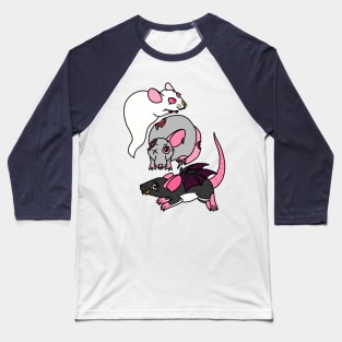 Spooky, Scary Rats Baseball T-Shirt